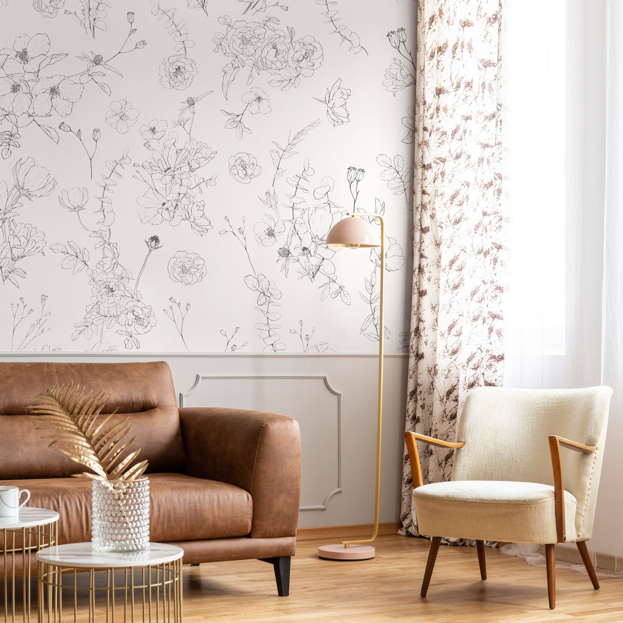 Luxury living room wallpaper